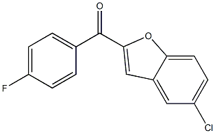 5-chloro-2-[(4-fluorophenyl)carbonyl]-1-benzofuran,,结构式