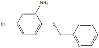 5-chloro-2-[(pyridin-2-ylmethyl)sulfanyl]aniline Struktur