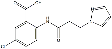 5-chloro-2-[3-(1H-pyrazol-1-yl)propanamido]benzoic acid