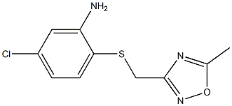 5-chloro-2-{[(5-methyl-1,2,4-oxadiazol-3-yl)methyl]sulfanyl}aniline Structure