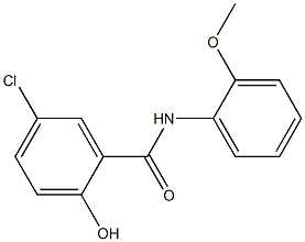 5-chloro-2-hydroxy-N-(2-methoxyphenyl)benzamide Struktur