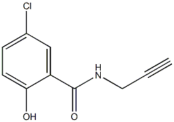 5-chloro-2-hydroxy-N-(prop-2-yn-1-yl)benzamide 化学構造式