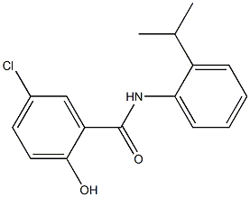 5-chloro-2-hydroxy-N-[2-(propan-2-yl)phenyl]benzamide 结构式