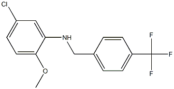 5-chloro-2-methoxy-N-{[4-(trifluoromethyl)phenyl]methyl}aniline Structure