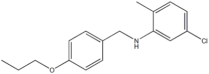  5-chloro-2-methyl-N-[(4-propoxyphenyl)methyl]aniline