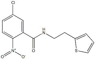5-chloro-2-nitro-N-[2-(thiophen-2-yl)ethyl]benzamide Struktur
