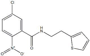 5-chloro-2-nitro-N-[2-(thiophen-2-yl)ethyl]benzamide 化学構造式