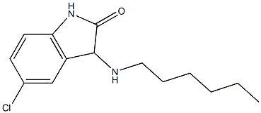 5-chloro-3-(hexylamino)-2,3-dihydro-1H-indol-2-one Struktur
