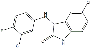 5-chloro-3-[(3-chloro-4-fluorophenyl)amino]-2,3-dihydro-1H-indol-2-one