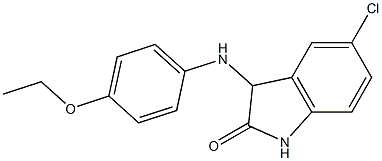 5-chloro-3-[(4-ethoxyphenyl)amino]-2,3-dihydro-1H-indol-2-one 化学構造式