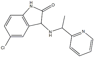 5-chloro-3-{[1-(pyridin-2-yl)ethyl]amino}-2,3-dihydro-1H-indol-2-one,,结构式