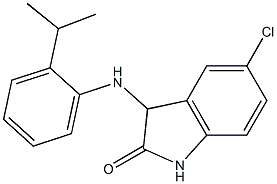 5-chloro-3-{[2-(propan-2-yl)phenyl]amino}-2,3-dihydro-1H-indol-2-one 结构式