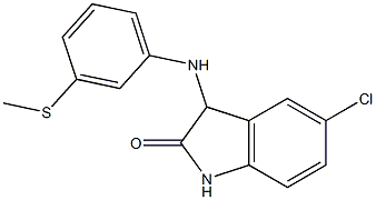 5-chloro-3-{[3-(methylsulfanyl)phenyl]amino}-2,3-dihydro-1H-indol-2-one 化学構造式