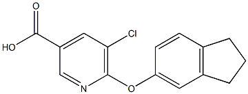 5-chloro-6-(2,3-dihydro-1H-inden-5-yloxy)pyridine-3-carboxylic acid Structure