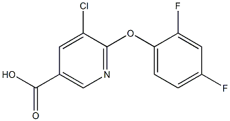 5-chloro-6-(2,4-difluorophenoxy)nicotinic acid Structure