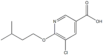 5-chloro-6-(3-methylbutoxy)pyridine-3-carboxylic acid,,结构式