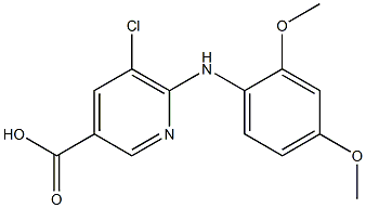  5-chloro-6-[(2,4-dimethoxyphenyl)amino]pyridine-3-carboxylic acid
