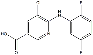 5-chloro-6-[(2,5-difluorophenyl)amino]pyridine-3-carboxylic acid 结构式