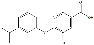 5-chloro-6-[3-(propan-2-yl)phenoxy]pyridine-3-carboxylic acid Structure