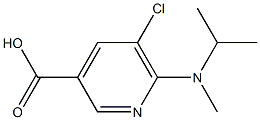 5-chloro-6-[methyl(propan-2-yl)amino]pyridine-3-carboxylic acid Structure