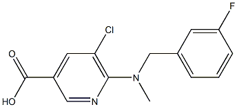 5-chloro-6-{[(3-fluorophenyl)methyl](methyl)amino}pyridine-3-carboxylic acid