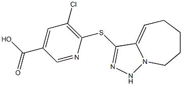 5-chloro-6-{5H,6H,7H,8H,9H-[1,2,4]triazolo[3,4-a]azepin-3-ylsulfanyl}pyridine-3-carboxylic acid