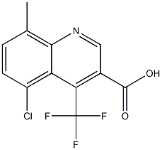 5-chloro-8-methyl-4-(trifluoromethyl)quinoline-3-carboxylic acid,,结构式