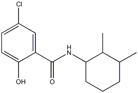 5-chloro-N-(2,3-dimethylcyclohexyl)-2-hydroxybenzamide Struktur
