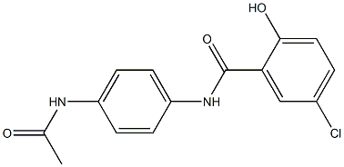 5-chloro-N-(4-acetamidophenyl)-2-hydroxybenzamide,,结构式