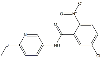 5-chloro-N-(6-methoxypyridin-3-yl)-2-nitrobenzamide,,结构式