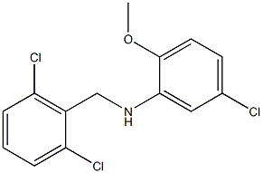 5-chloro-N-[(2,6-dichlorophenyl)methyl]-2-methoxyaniline 结构式