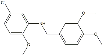 5-chloro-N-[(3,4-dimethoxyphenyl)methyl]-2-methoxyaniline Structure