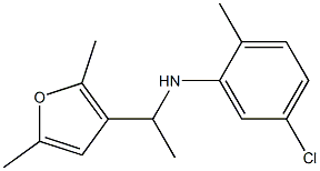 5-chloro-N-[1-(2,5-dimethylfuran-3-yl)ethyl]-2-methylaniline 结构式