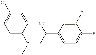 5-chloro-N-[1-(3-chloro-4-fluorophenyl)ethyl]-2-methoxyaniline Structure