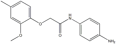 N-(4-aminophenyl)-2-(2-methoxy-4-methylphenoxy)acetamide 化学構造式