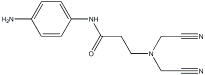 N-(4-aminophenyl)-3-[bis(cyanomethyl)amino]propanamide Struktur