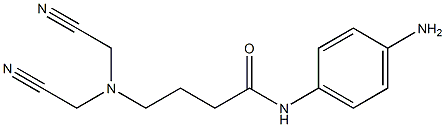 N-(4-aminophenyl)-4-[bis(cyanomethyl)amino]butanamide 化学構造式