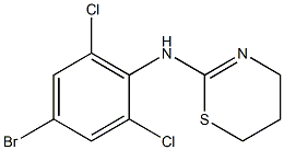 N-(4-bromo-2,6-dichlorophenyl)-5,6-dihydro-4H-1,3-thiazin-2-amine 化学構造式