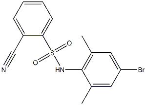 N-(4-bromo-2,6-dimethylphenyl)-2-cyanobenzene-1-sulfonamide 结构式