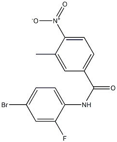 N-(4-bromo-2-fluorophenyl)-3-methyl-4-nitrobenzamide,,结构式