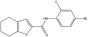 N-(4-bromo-2-fluorophenyl)-4,5,6,7-tetrahydro-1-benzothiophene-2-carboxamide 结构式