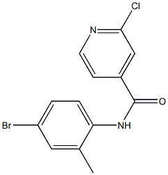 N-(4-bromo-2-methylphenyl)-2-chloropyridine-4-carboxamide 化学構造式