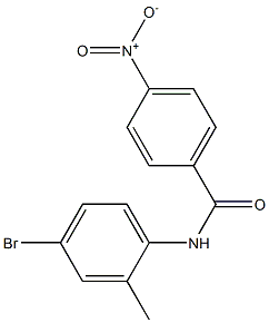N-(4-bromo-2-methylphenyl)-4-nitrobenzamide,,结构式