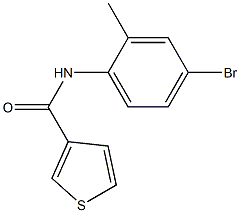 N-(4-bromo-2-methylphenyl)thiophene-3-carboxamide Struktur