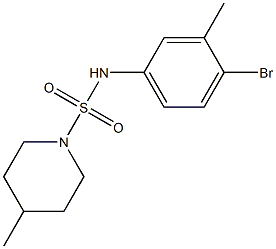N-(4-bromo-3-methylphenyl)-4-methylpiperidine-1-sulfonamide Structure