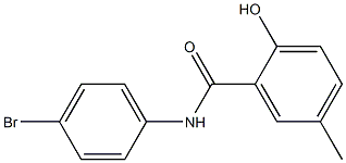 N-(4-bromophenyl)-2-hydroxy-5-methylbenzamide 化学構造式