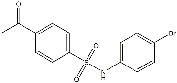 N-(4-bromophenyl)-4-acetylbenzene-1-sulfonamide Structure