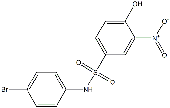 N-(4-bromophenyl)-4-hydroxy-3-nitrobenzene-1-sulfonamide,,结构式