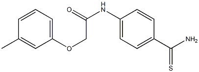 N-(4-carbamothioylphenyl)-2-(3-methylphenoxy)acetamide Struktur