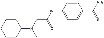 N-(4-carbamothioylphenyl)-2-[cyclohexyl(methyl)amino]acetamide Structure